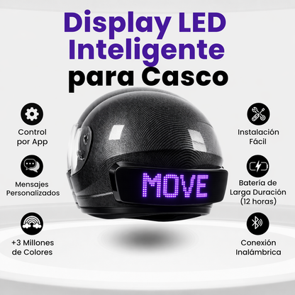 Pantalla LED inteligente para Casco