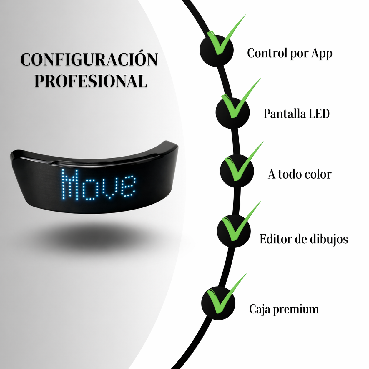 Pantalla LED inteligente para Casco